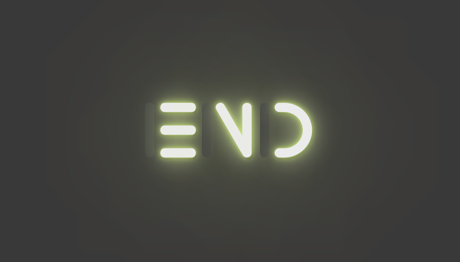 NEON lights of the word END